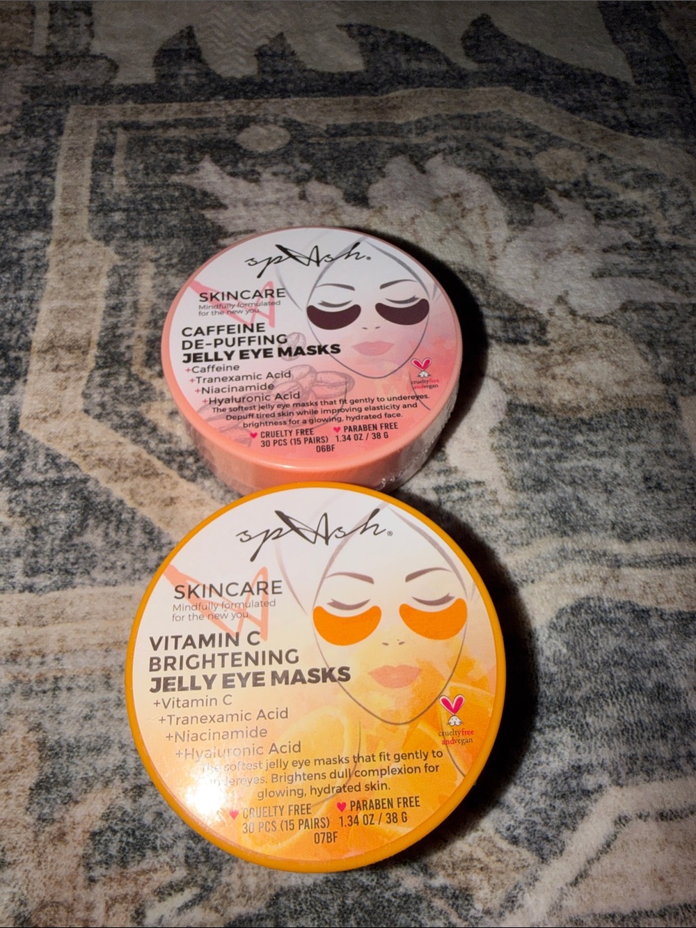 LA Splash Cosmetics Jelly Eye Masks Bundle 30 Pcs/15 pairs ea Depuffing brighten